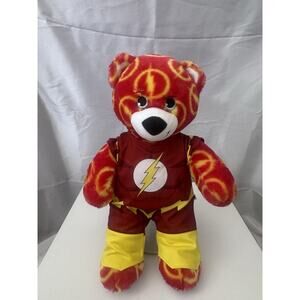 Build A Bear The Flash DC Comics Teddy Bear Plush Justice League W/outfit